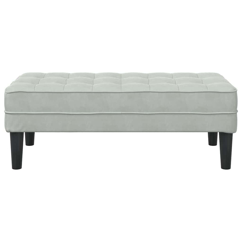 vidaXL Pad Világosszürke 113 x 57 x 39 cm Bársony