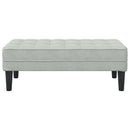 vidaXL pad párnával Világosszürke 113 x 57 x 39 cm Bársony