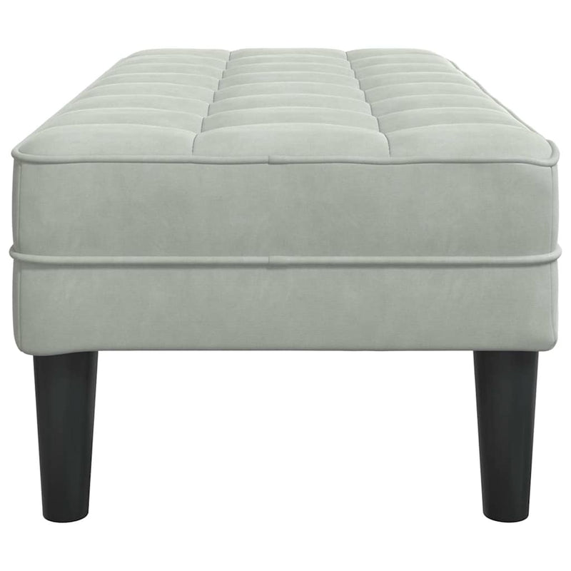 vidaXL Pad Világosszürke 113 x 57 x 39 cm Bársony
