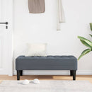 vidaXL pad párnával Sötétszürke 113 x 57 x 39 cm Bársony