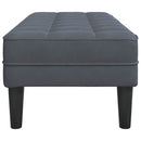 vidaXL pad Sötétszürke 113 x 57 x 39 cm Bársony