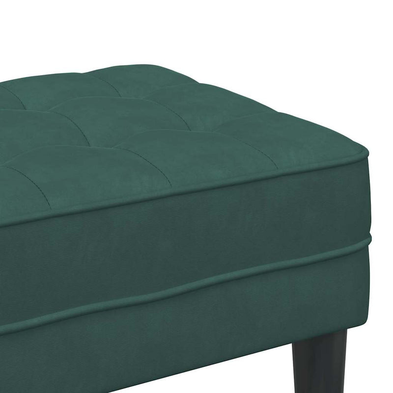 vidaXL Pad Sötétzöld 113 x 57 x 39 cm Bársony