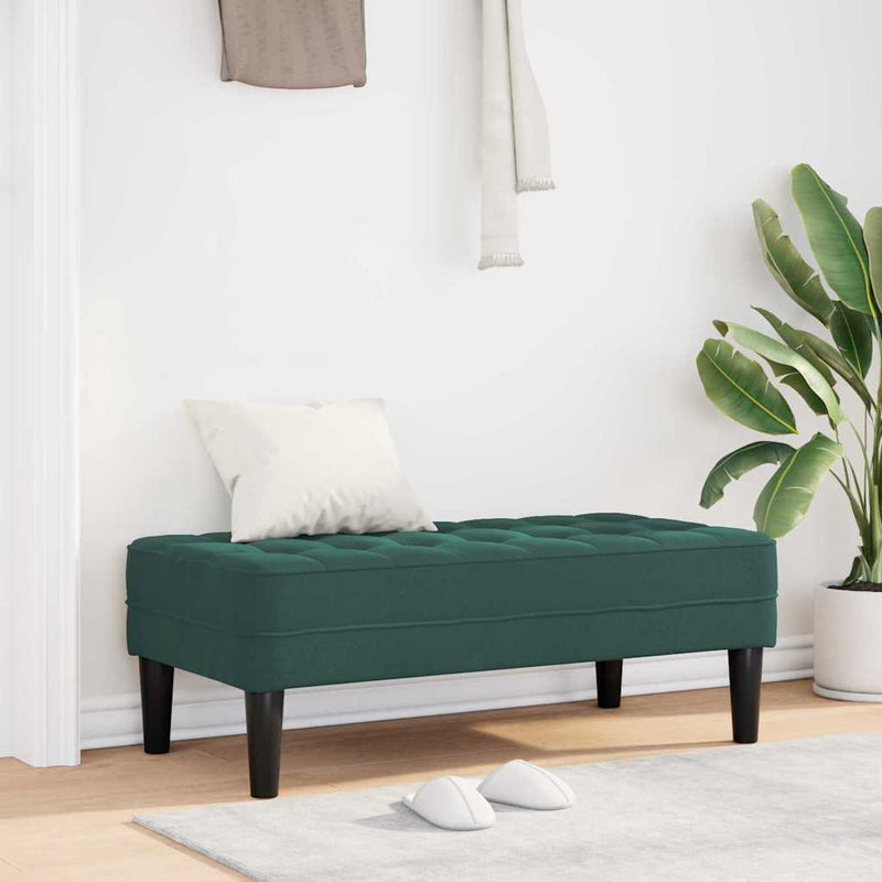 vidaXL Pad Sötétzöld 113 x 57 x 39 cm Bársony