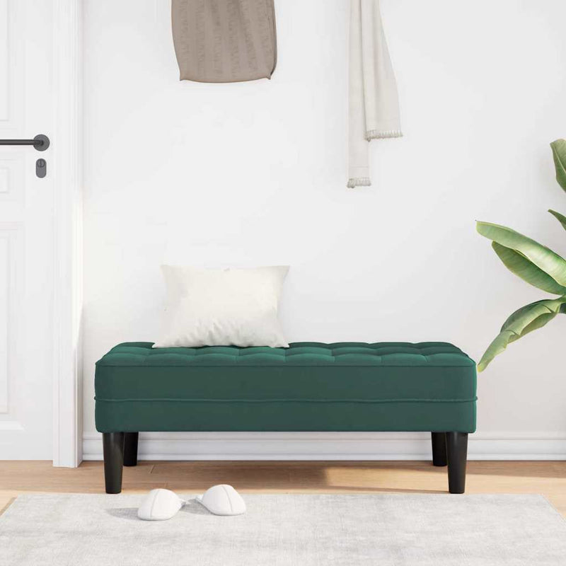 vidaXL Pad Sötétzöld 113 x 57 x 39 cm Bársony