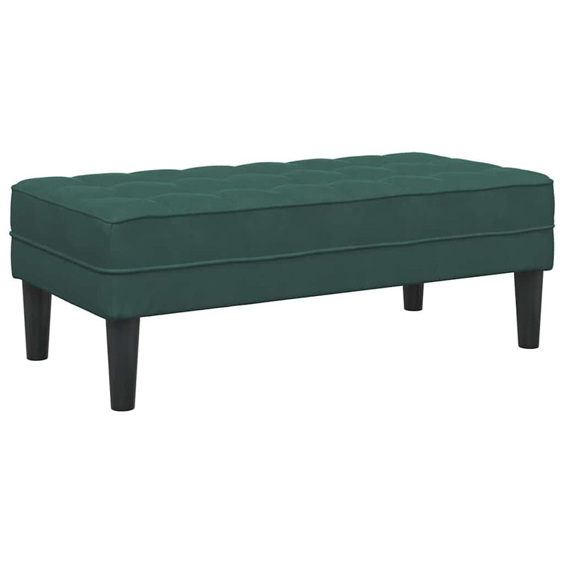 vidaXL Pad Sötétzöld 113 x 57 x 39 cm Bársony