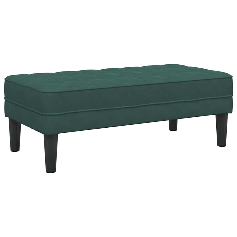vidaXL Pad Sötétzöld 113 x 57 x 39 cm Bársony