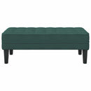 vidaXL pad párnával Sötétzöld 113 x 57 x 39 cm Bársony