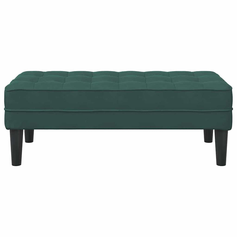 vidaXL Pad Sötétzöld 113 x 57 x 39 cm Bársony