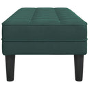 vidaXL pad párnával Sötétzöld 113 x 57 x 39 cm Bársony