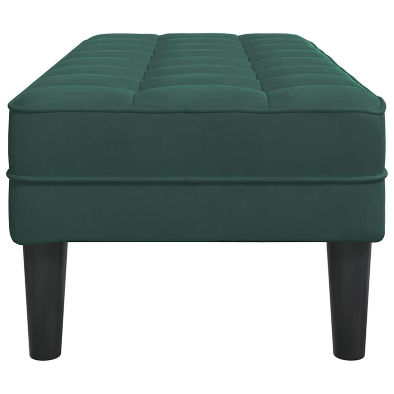 vidaXL Pad Sötétzöld 113 x 57 x 39 cm Bársony