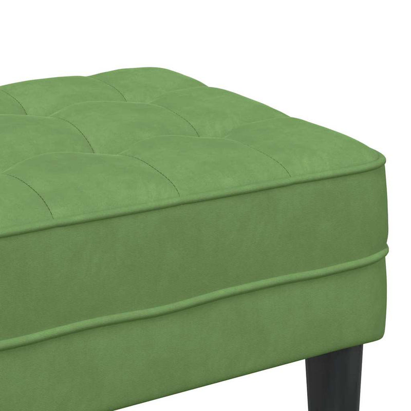 vidaXL Pad Világos zöld 113 x 57 x 39 cm Bársony