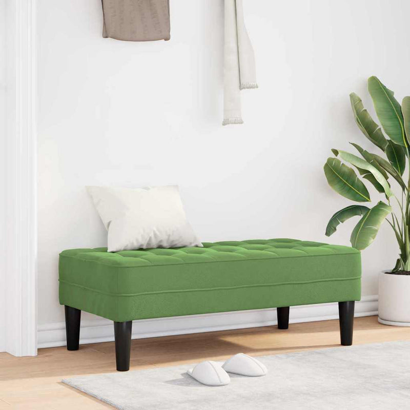 vidaXL Pad Világos zöld 113 x 57 x 39 cm Bársony