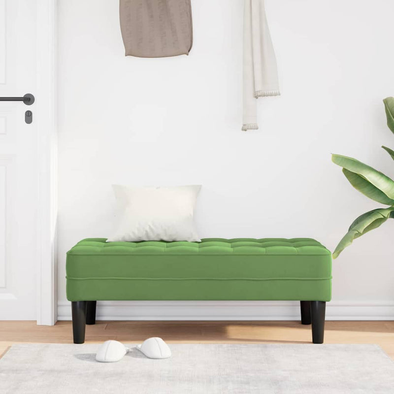 vidaXL Pad Világos zöld 113 x 57 x 39 cm Bársony