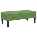 vidaXL pad párnával Világos zöld 113 x 57 x 39 cm Bársony