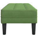 vidaXL pad párnával Világos zöld 113 x 57 x 39 cm Bársony
