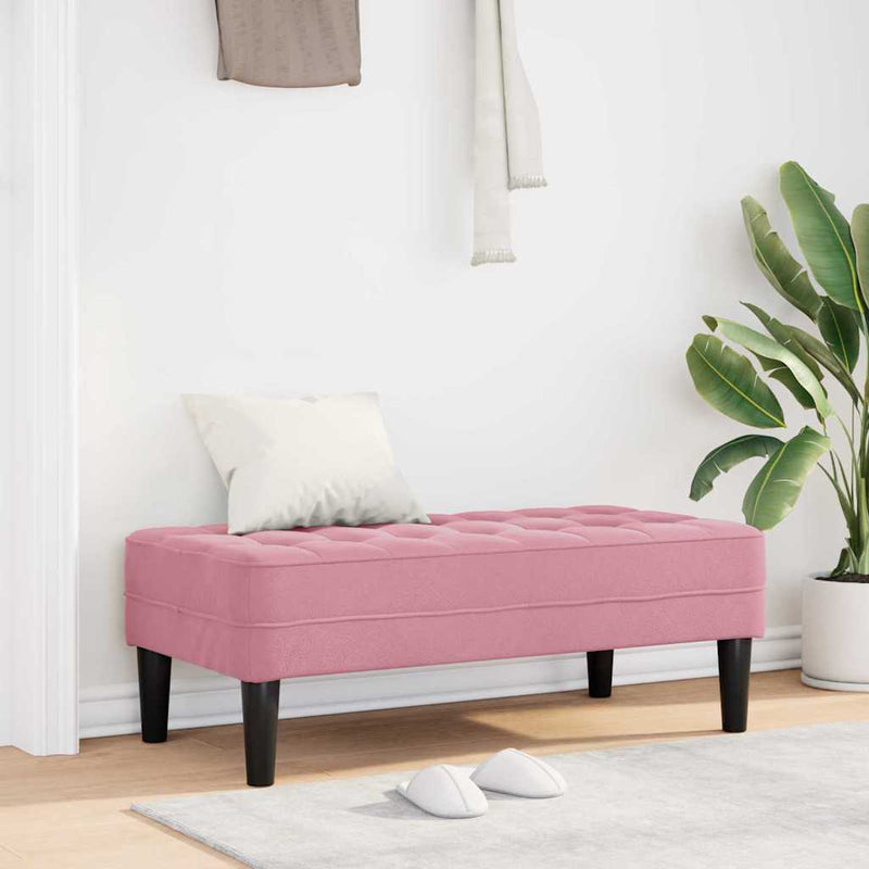 vidaXL Pad Rózsaszín 113 x 57 x 39 cm Bársony