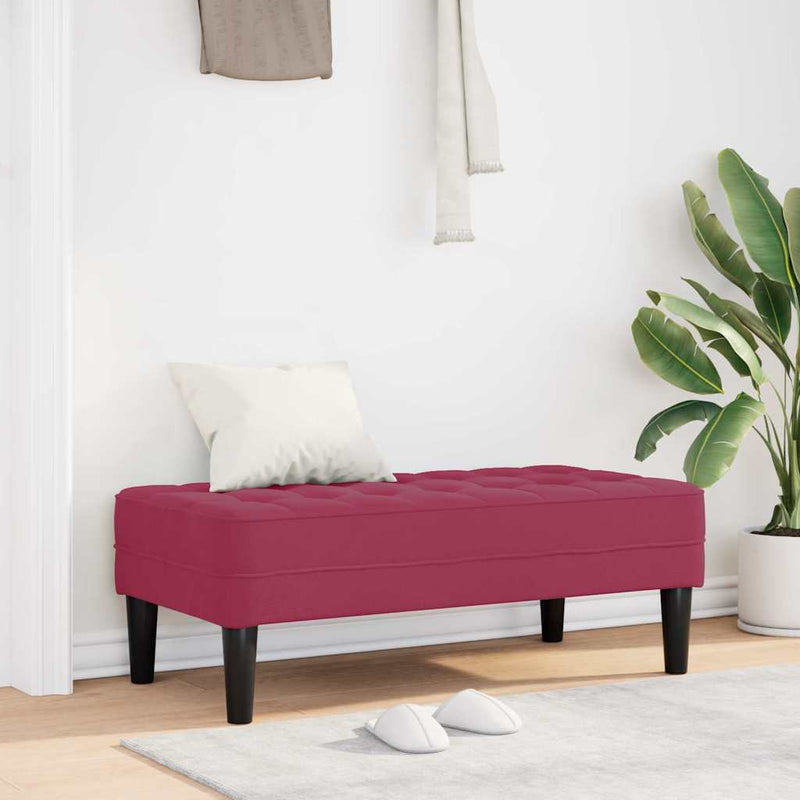 vidaXL Pad Bordó 113 x 57 x 39 cm Bársony