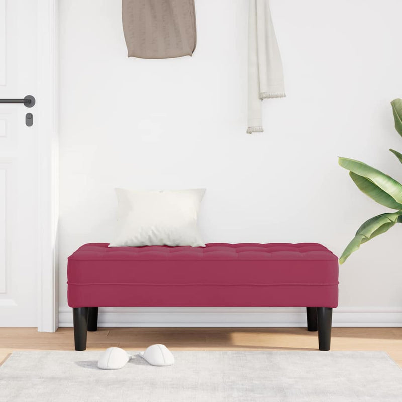 vidaXL Pad Bordó 113 x 57 x 39 cm Bársony
