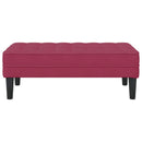 vidaXL pad Bordó 113 x 57 x 39 cm Bársony