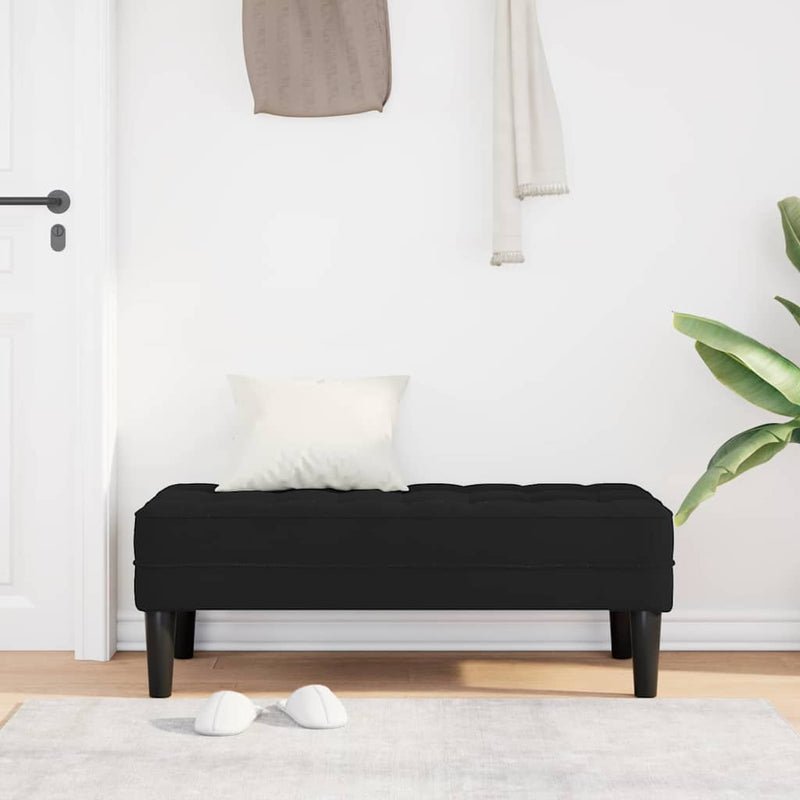 vidaXL Pad Fekete 113 x 57 x 39 cm Bársony