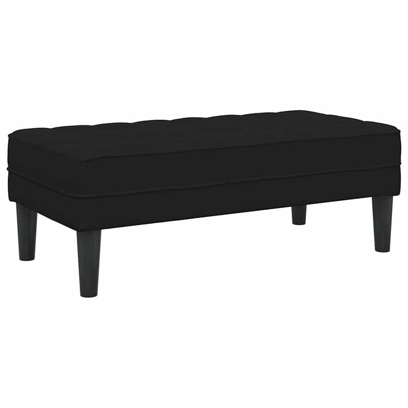 vidaXL pad Fekete 113 x 57 x 39 cm Bársony