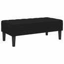 vidaXL pad Fekete 113 x 57 x 39 cm Bársony