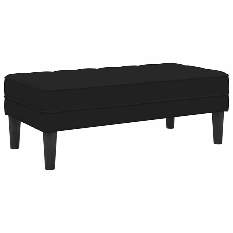 vidaXL Pad Fekete 113 x 57 x 39 cm Bársony