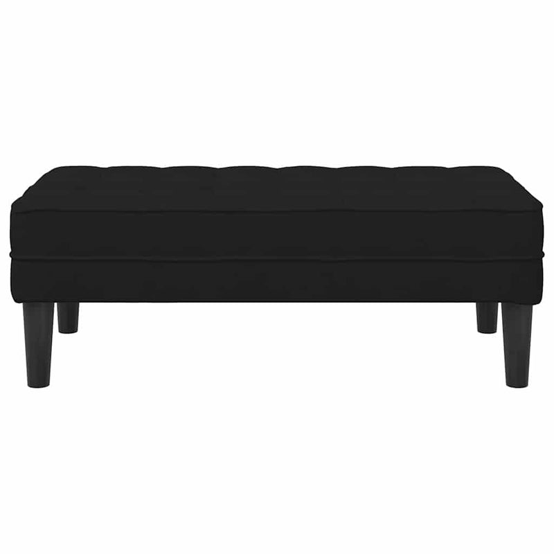 vidaXL Pad Fekete 113 x 57 x 39 cm Bársony
