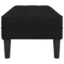 vidaXL pad Fekete 113 x 57 x 39 cm Bársony