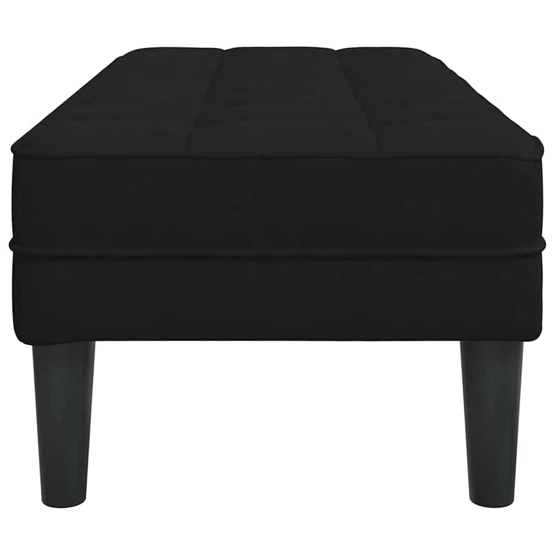 vidaXL Pad Fekete 113 x 57 x 39 cm Bársony