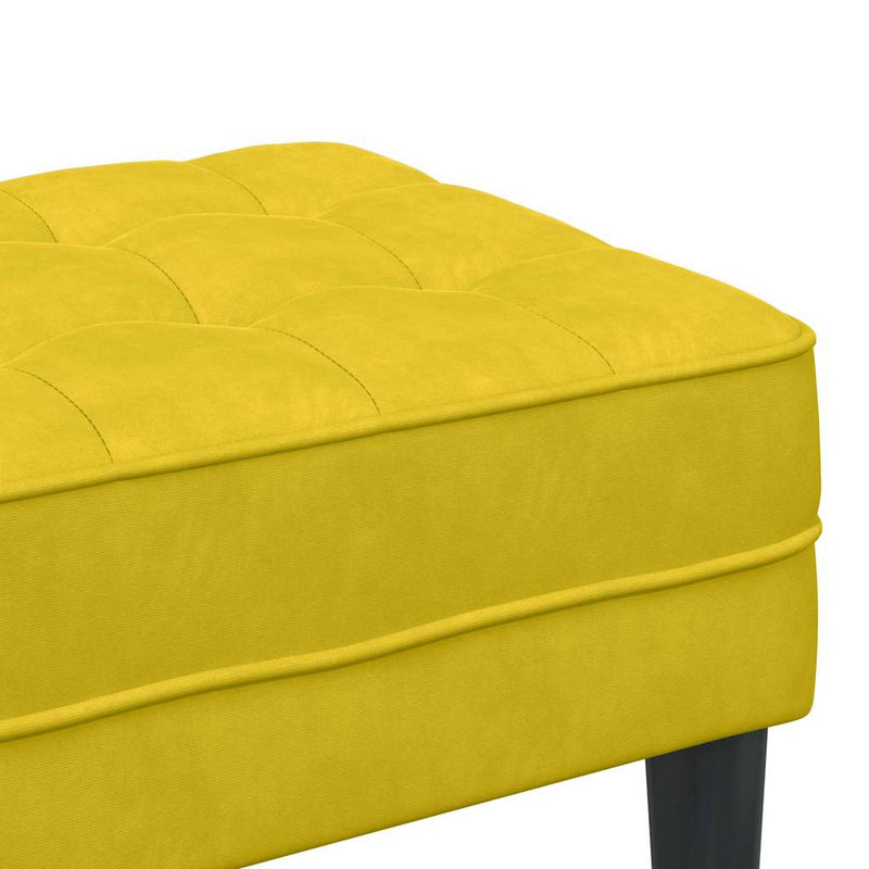 vidaXL Pad Sárga 113 x 57 x 39 cm Bársony