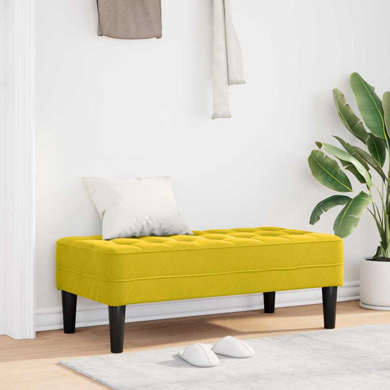 vidaXL Pad Sárga 113 x 57 x 39 cm Bársony