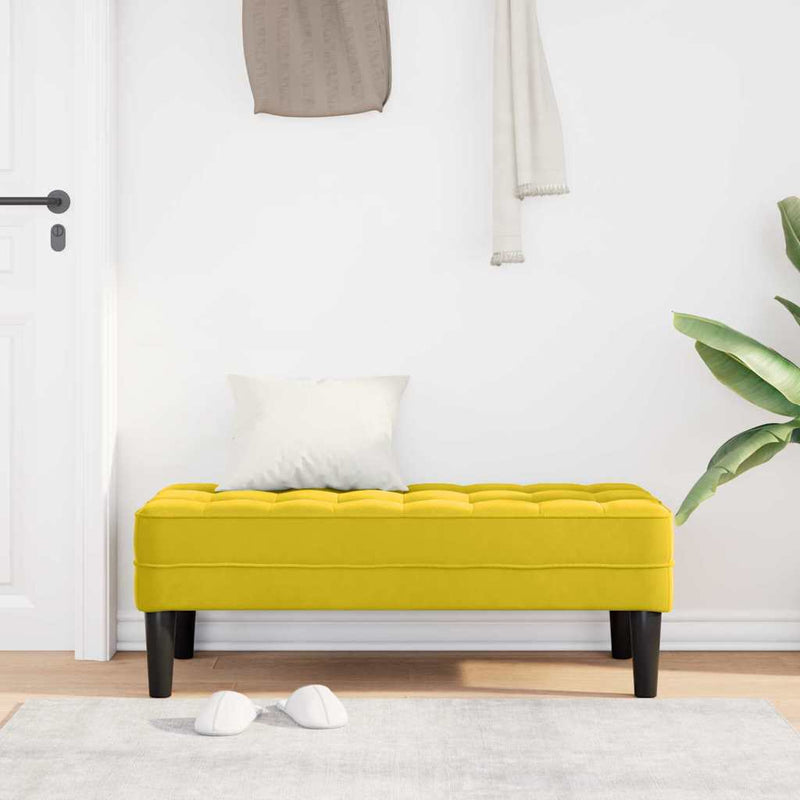 vidaXL Pad Sárga 113 x 57 x 39 cm Bársony