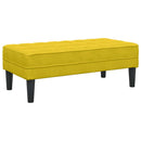 vidaXL pad párnával Sárga 113 x 57 x 39 cm Bársony
