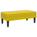 vidaXL pad párnával Sárga 113 x 57 x 39 cm Bársony