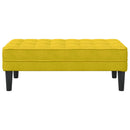 vidaXL pad párnával Sárga 113 x 57 x 39 cm Bársony