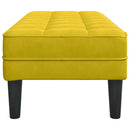 vidaXL pad párnával Sárga 113 x 57 x 39 cm Bársony