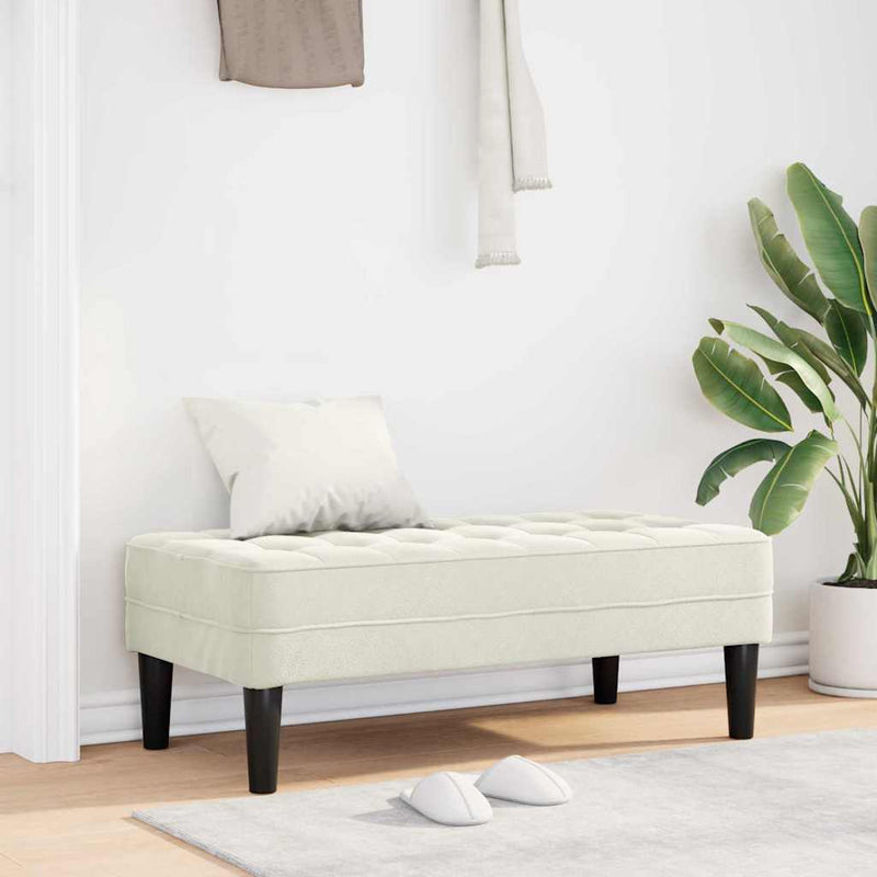 vidaXL Pad Krém 113 x 57 x 39 cm Bársony