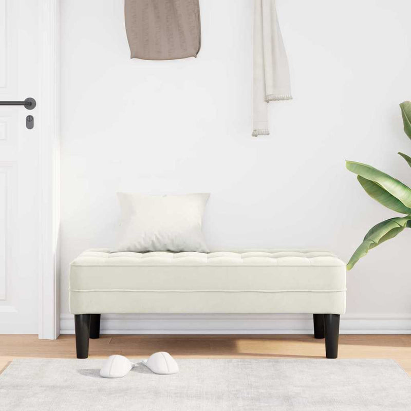 vidaXL Pad Krém 113 x 57 x 39 cm Bársony