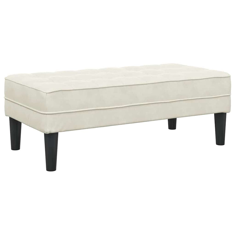 vidaXL Pad Krém 113 x 57 x 39 cm Bársony