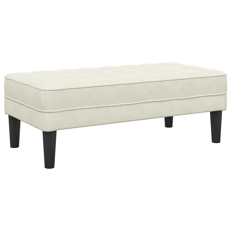 vidaXL Pad Krém 113 x 57 x 39 cm Bársony