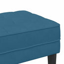 vidaXL pad párnával Kék 113 x 57 x 39 cm Bársony