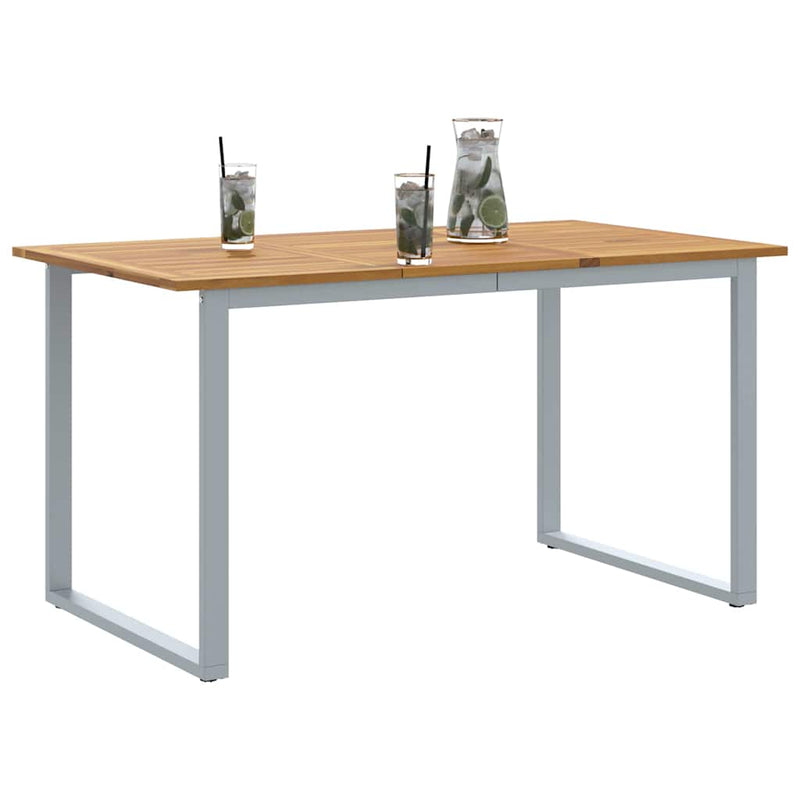 vidaXL Kerti Étkezőasztal Szürke 140 x 80 x 75 cm