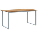 vidaXL Kerti Étkezőasztal Szürke 160 x 80 x 75 cm