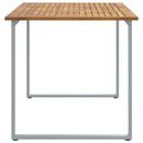 vidaXL Kerti Étkezőasztal Szürke 160 x 80 x 75 cm