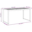 vidaXL Kerti Étkezőasztal Szürke 160 x 80 x 75 cm