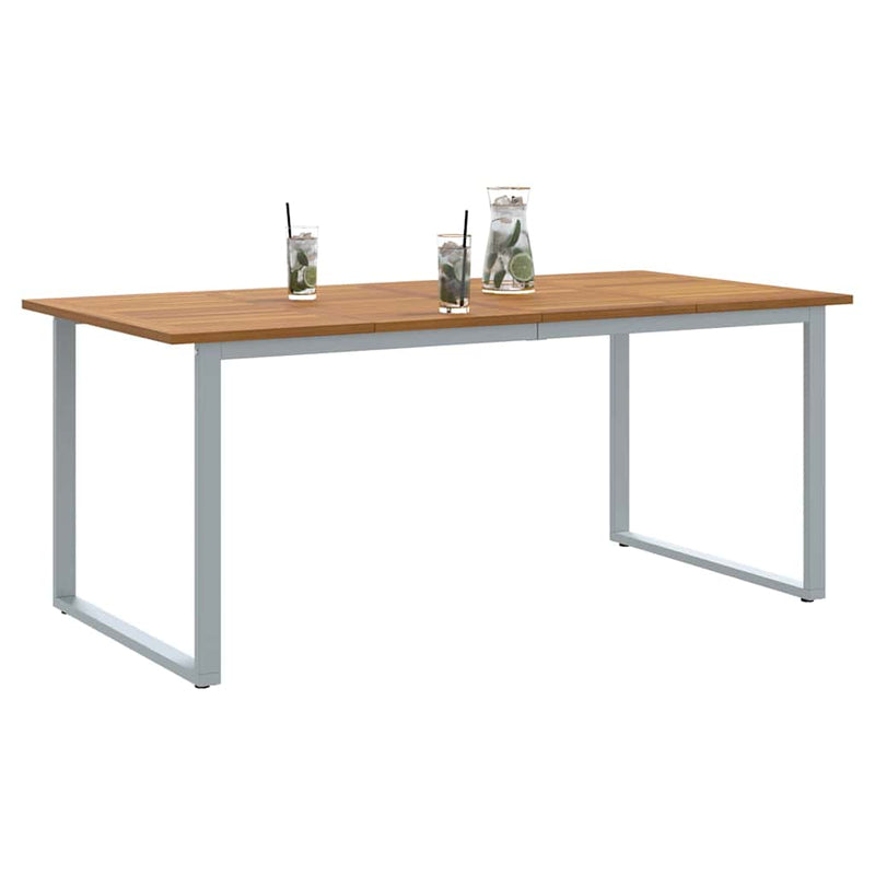 vidaXL Kerti Étkezőasztal Szürke 180 x 90 x 75 cm