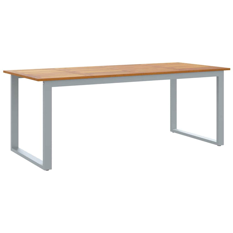 vidaXL Kerti Étkezőasztal Szürke 200 x 90 x 75 cm