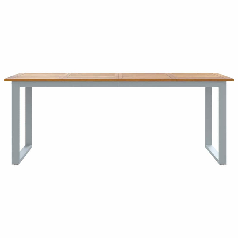 vidaXL Kerti Étkezőasztal Szürke 200 x 90 x 75 cm