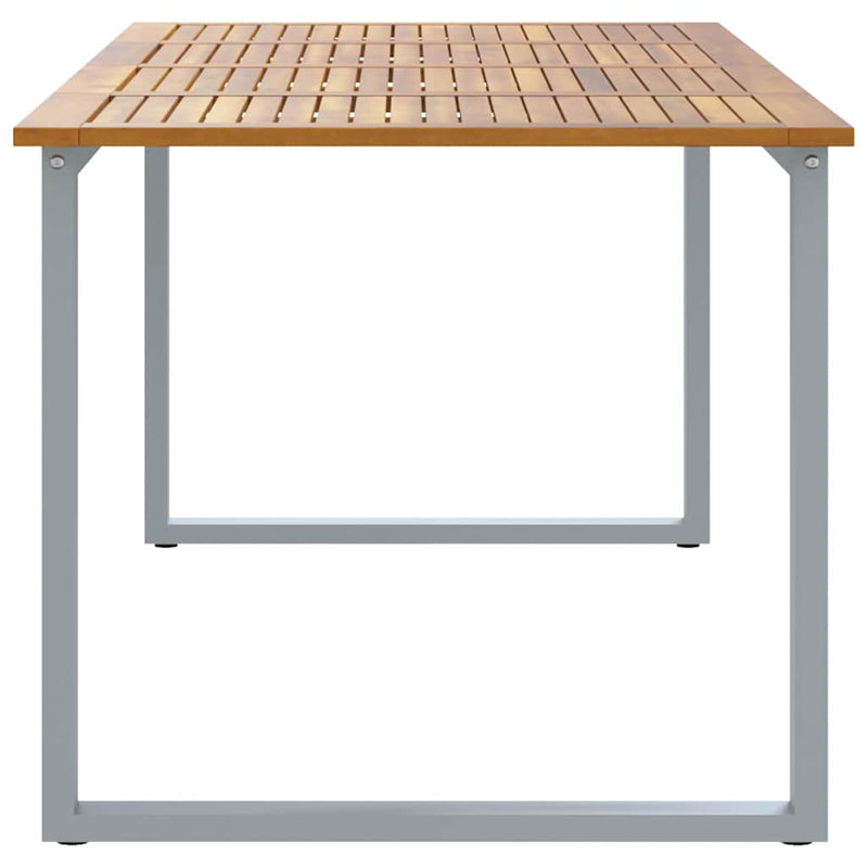 vidaXL Kerti Étkezőasztal Szürke 200 x 90 x 75 cm
